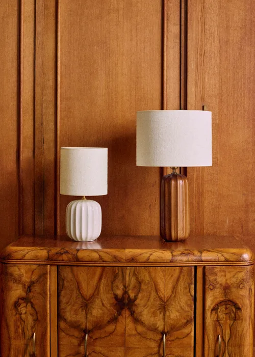 Lampe Traviata petit modèle - Ecru - Abat-jour Dolce - Jute Écru — image 4