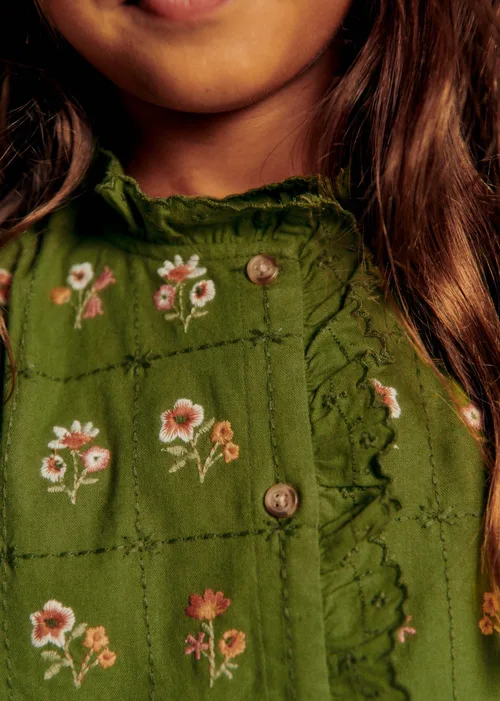 Robe Romina - Olive / broderie herbier — image 5