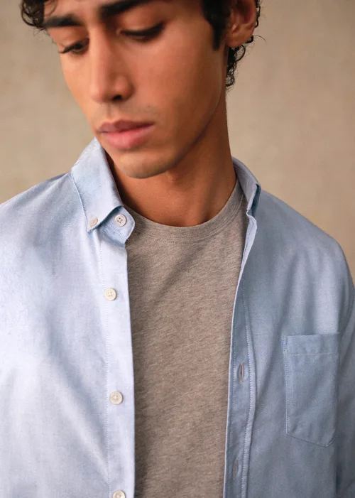 Chemise Charlie Oxford - Bleu Clair — image 6