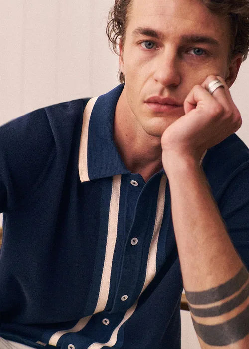 Chemise Maille Mateo - Marine / Ecru — image 4
