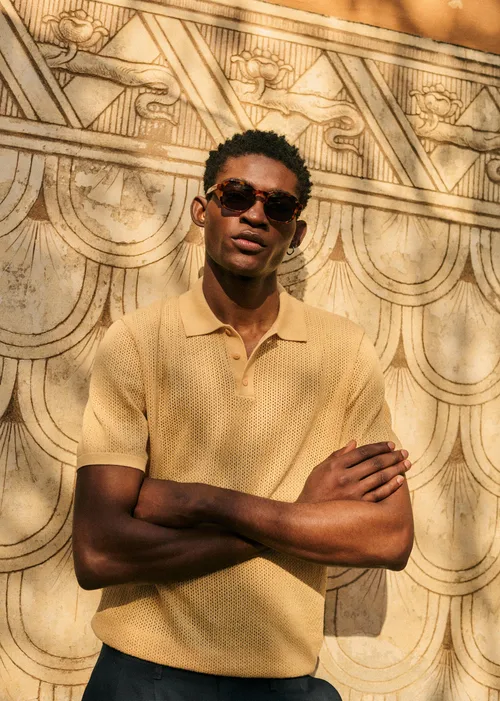 Polo Maille Devan - Jaune Pastel — image 6