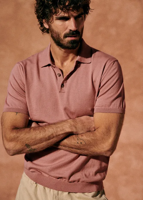 Polo Maille Riviera - Vieux Rose — image 4