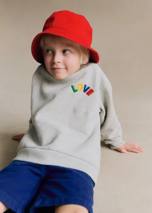 Sweat-Shirt Love - Gris Chiné / Multico — image 4