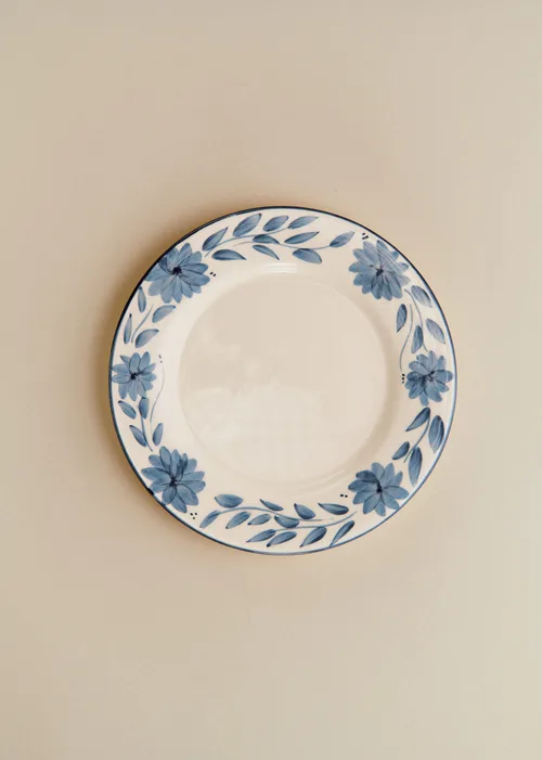 Set de 4 assiettes à dessert - Fleurs de Jardin - Bleu Vintage — image 5