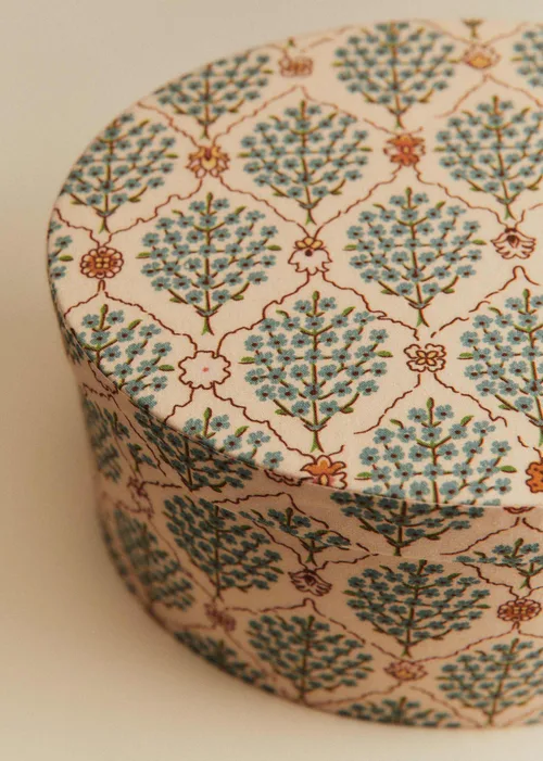 Boîte rangement ovale - petit modèle - Imprimé Scénettes Bleu — image 5