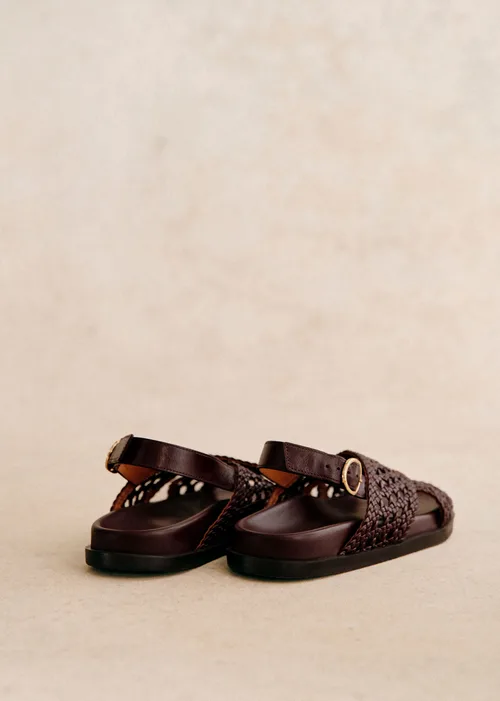 Sandales Low Tilda - Chocolat Lisse Tressé — image 6