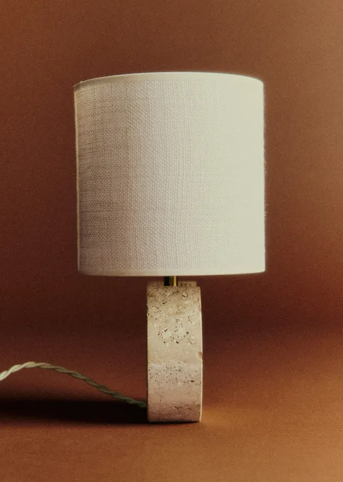 Lampe à poser vintage en travertin - Travertin — image 3