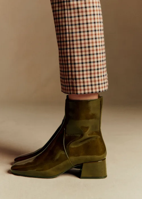 Bottines Low Paulette - Kaki Vernis — image 3