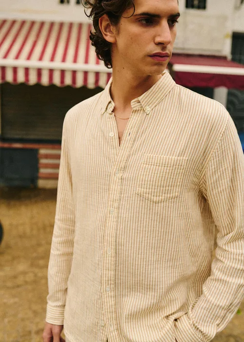 Chemise Luke - Rayures Écru / Beige — image 3