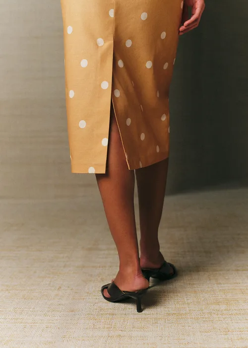Robe Anabella - Imprimé Pois Ecru Fond Biscuit — image 4