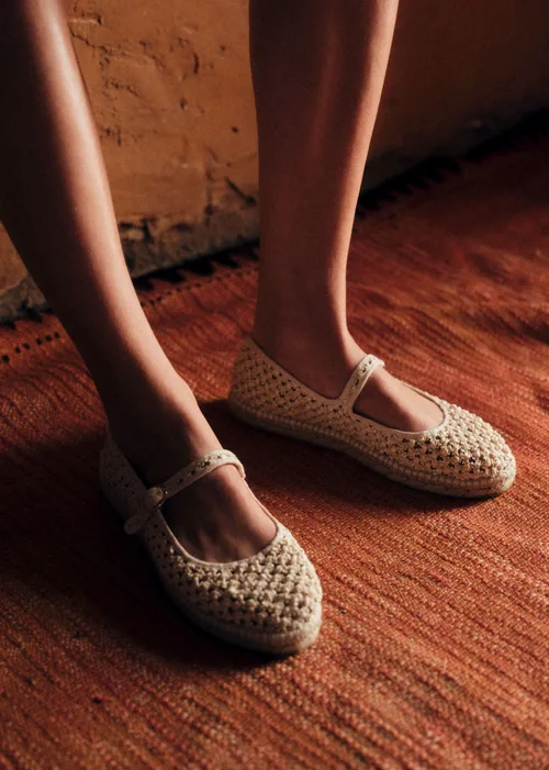 Espadrilles Mariana - Ecru Textile Tressé — image 3