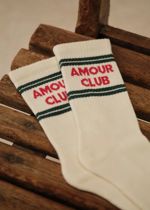 Chaussettes Amour Club - Écru — image 3