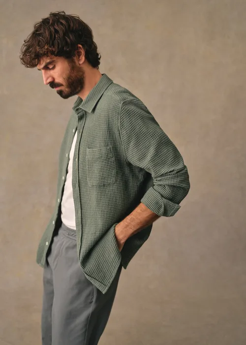 Chemise Lars Gaufrée - Vert Sauge — image 3