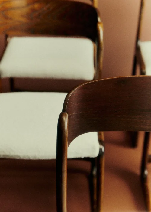Lot de 5 chaises vintage Bauman - Chêne et hêtre teinté — image 6