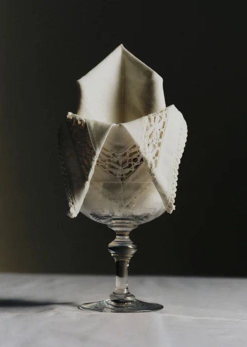 Set de 2 serviettes brodées - Ecru Uni — image 3