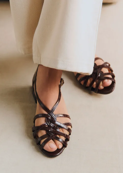 Sandales low Juliette - Brun Croco — image 6