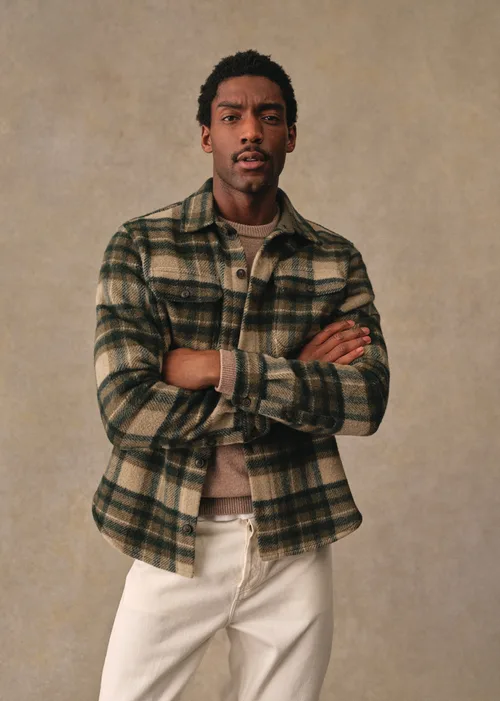 Surchemise Lellan - Tartan Vert / Beige — image 3