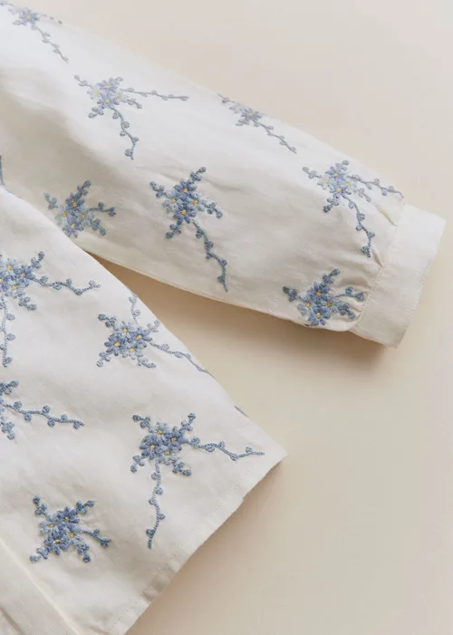Chemise Ambre - Broderies Bouquets Bleus — image 2