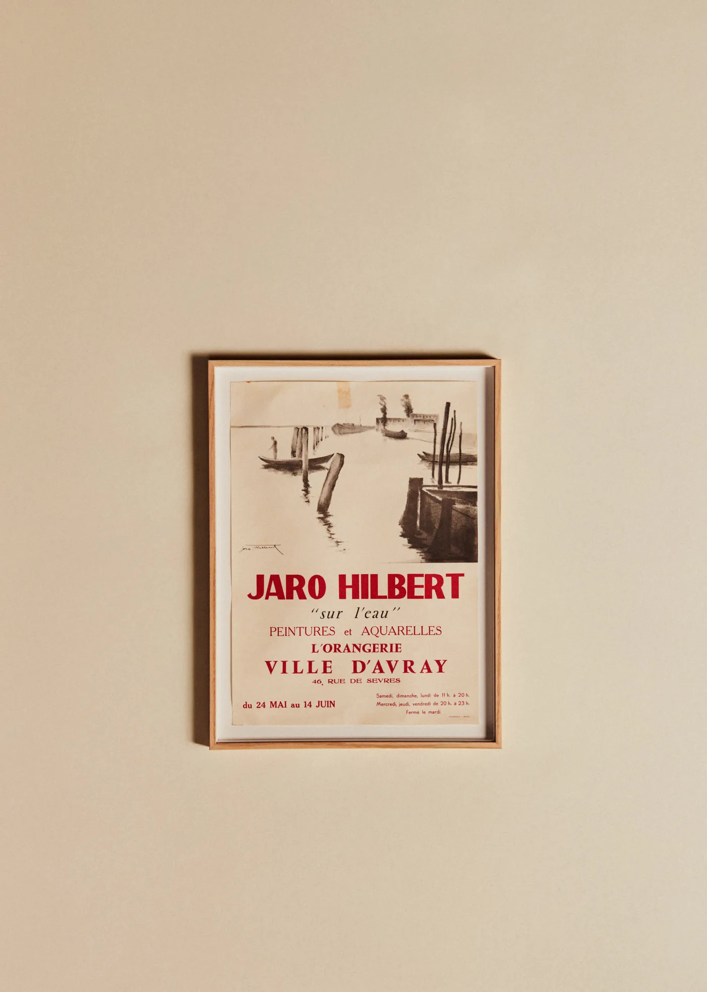 Affiche Jaro-Hilbert, Sur l'eau - 42,5 x 56,5 cm