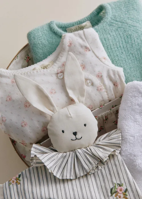 Peluche Doudou - Rayures Broderies Fleurs — image 4