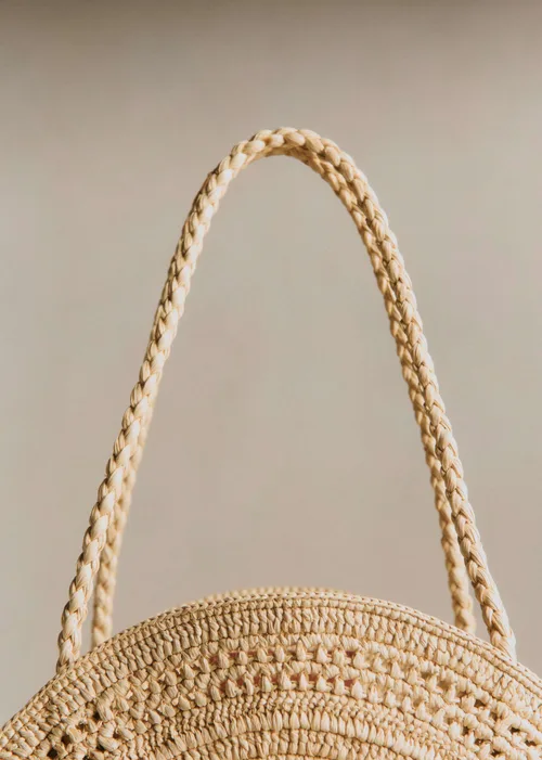 Panier June - Raphia Broderie Mimosa — image 3
