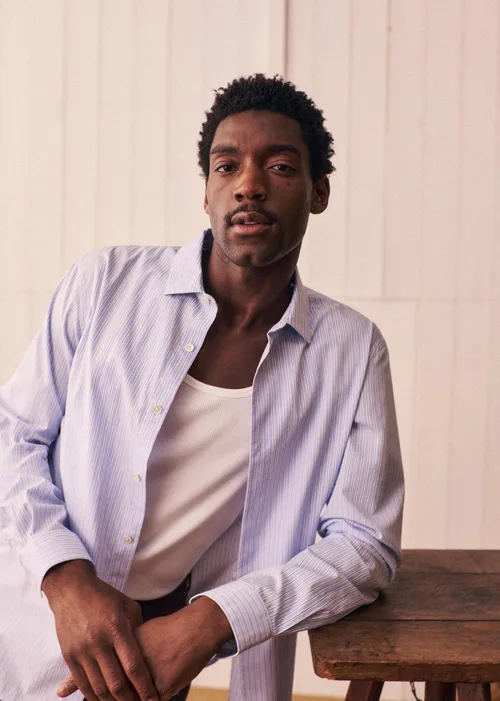 Chemise Allen - Bleu Rayures Blanc / Marine — image 6