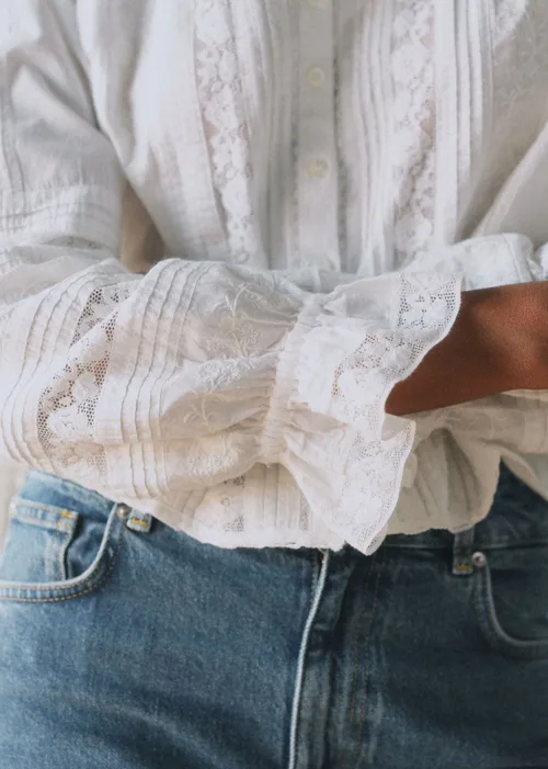 Chemise Tinia - Broderie Unie Ecru — image 5