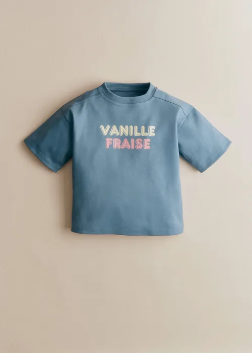 T-Shirt Vanille Fraise - Bleu Pastel