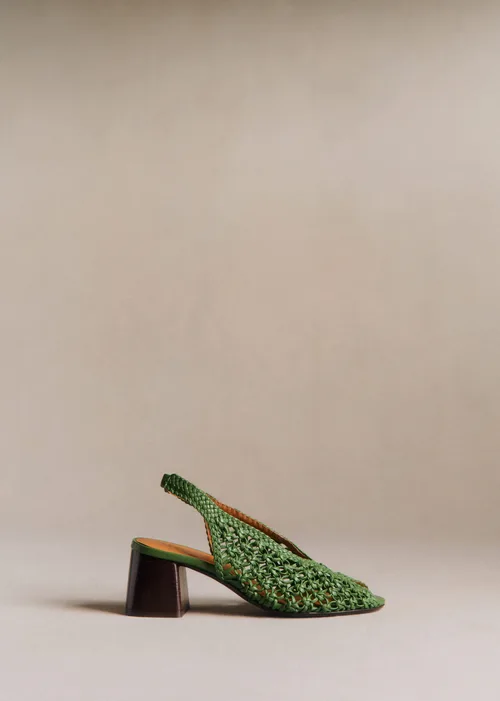 Sandales Enora - Vert Brillant Tressé — image 5