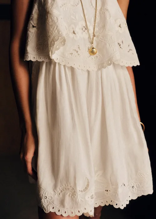 Robe Vytta - Broderie Unie Ecru — image 3