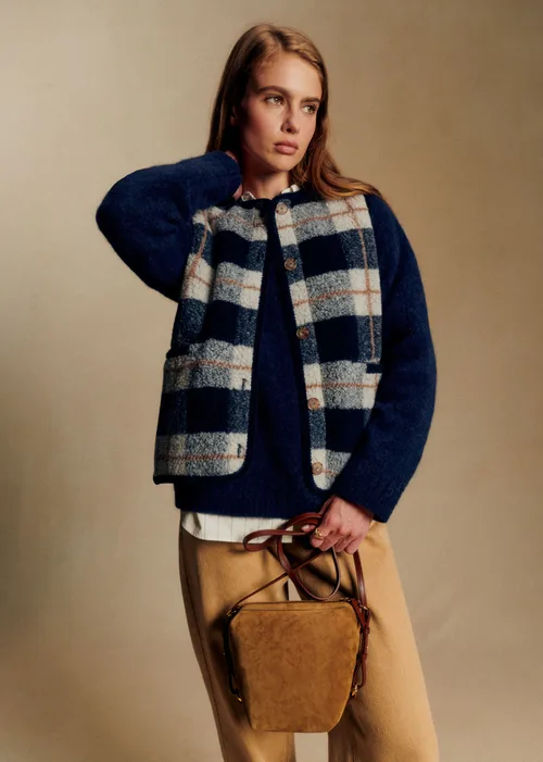 Veste Fred - Carreaux Bleu et Ecru — image 2