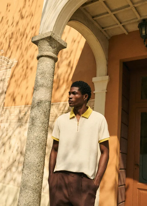 Polo Ari - Ecru / Jaune — image 5