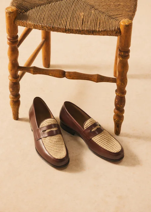 Mocassins Elvis - Chocolat / Raphia — image 5