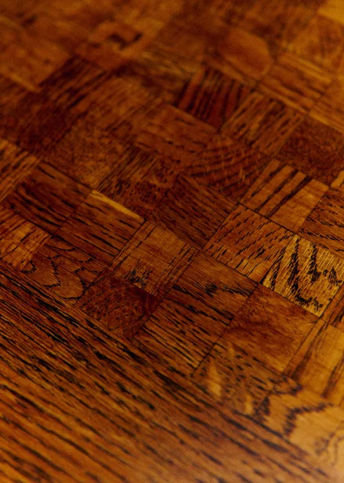 Table basse vintage en marqueterie - Marquetterie Bois — image 3