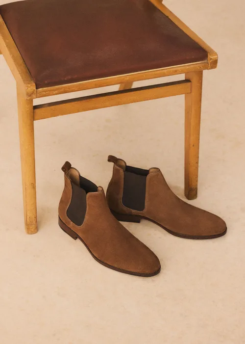 Bottines Chelsea Woody - Daim Camel — image 1