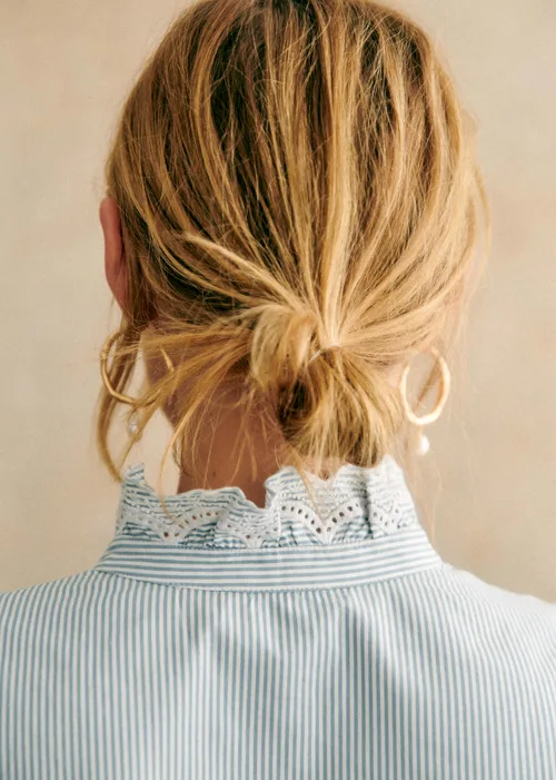 Chemise Chlo - Rayures Ecru/Bleu — image 2