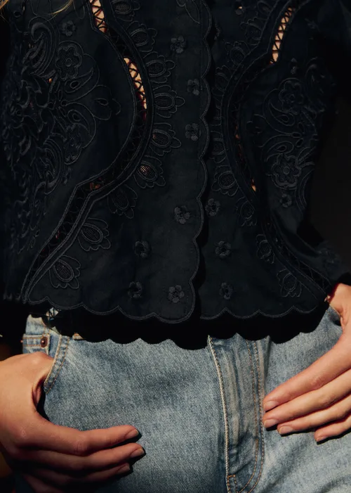 Chemise Alycia - Broderie Placée Noire — image 4