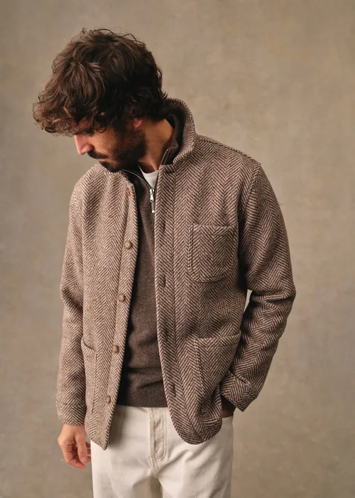 Veste Nelson - Chevrons Écru / Marron — image 5