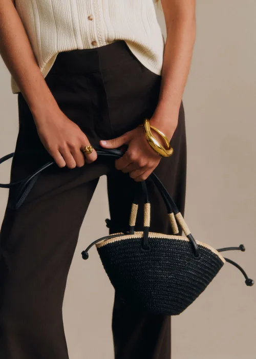 Panier Mini Maia - Raphia Noir — image 3