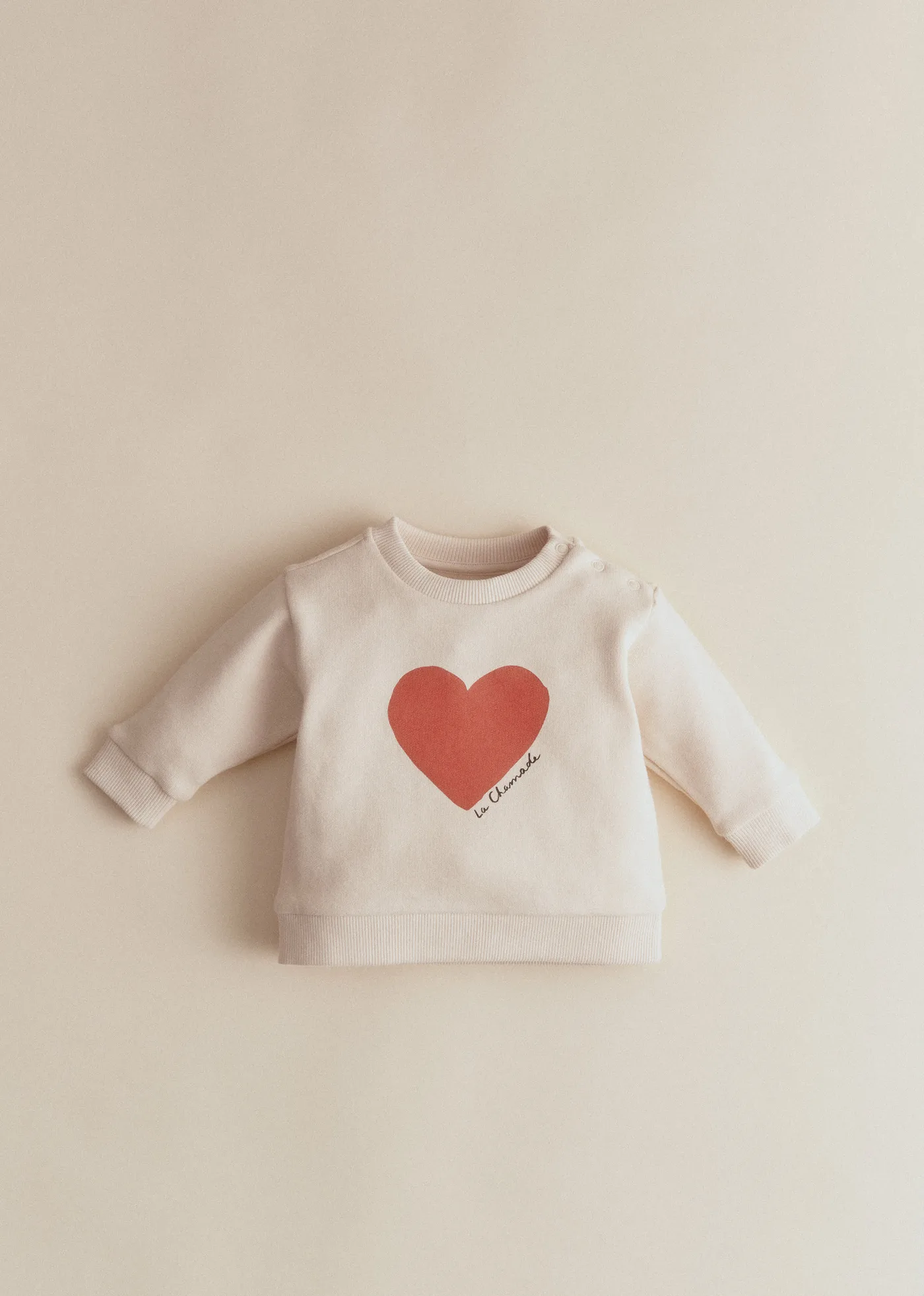 Sweat-Shirt La Chamade - Crème / Rouge