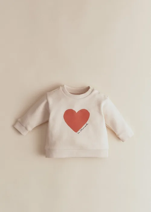 Sweat-Shirt La Chamade - Crème / Rouge