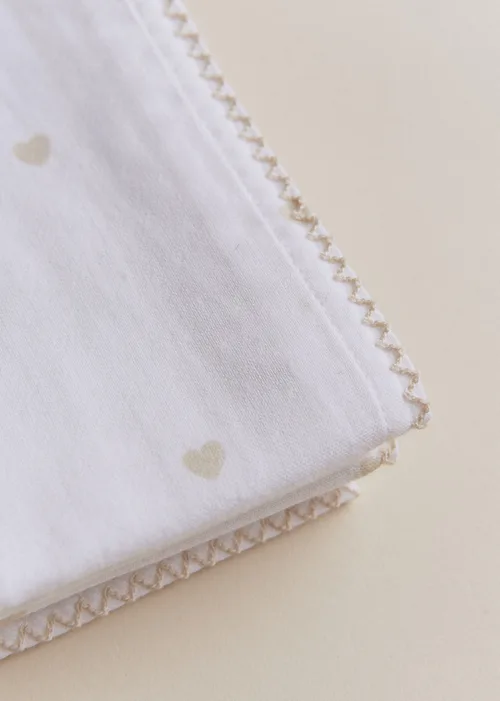 Set de 2 langes - Coeur Beige — image 3