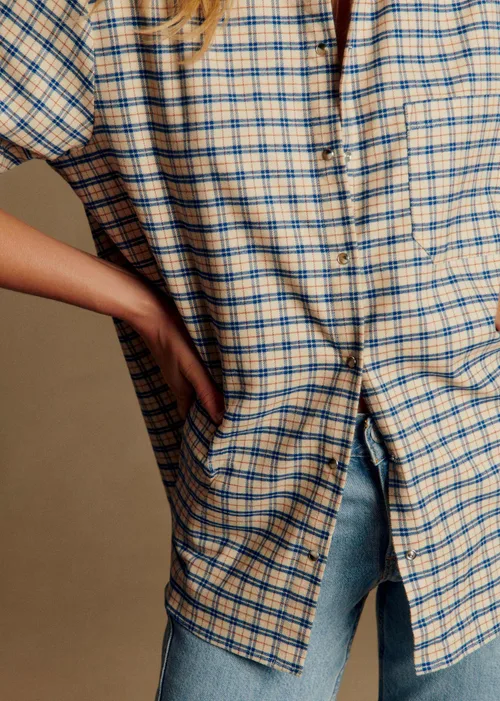 Chemise Max - Carreaux Ecru Bleu Rouge — image 3