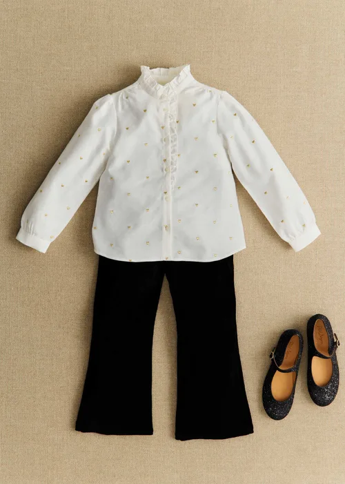 Broderie Coeur Dore