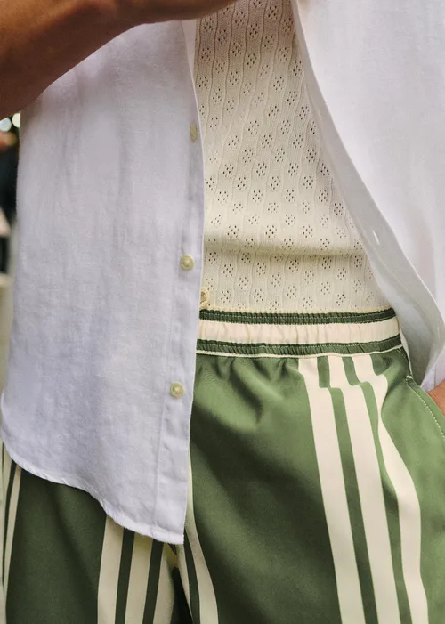 Maillot de bain Rob - Rayures Vert / Écru — image 5