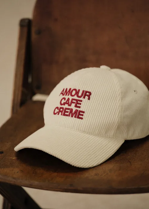 Casquette Amour Café Crème Velours - Écru — image 3