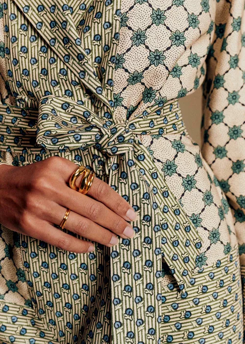 Chemise Amiris - Sézane x Antoinette Poisson - Imprimé Patchwork Dominote — image 3
