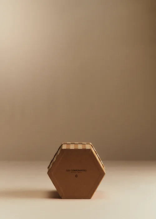 Boîte rangement octogonale - petit modèle - Carreaux Camel — image 3