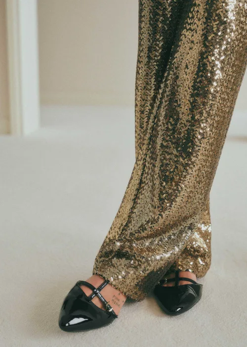 Pantalon AZIM - Sequins Chevron Doré — image 3