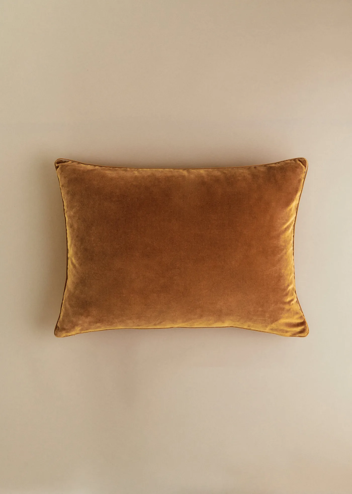 Coussin Velours Édition - Grand modèle - Caramel